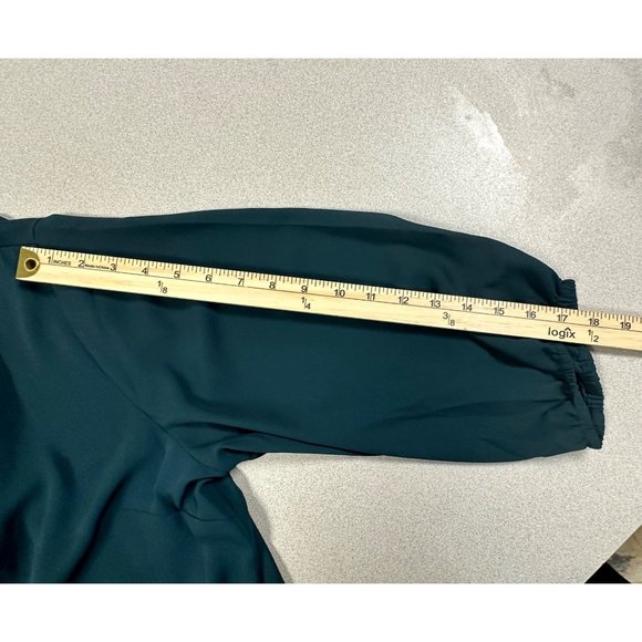 CITY CHIC WOMENS ZIP NECKLINE TOP IN JADE SIZE 18 - Picture 6 of 8